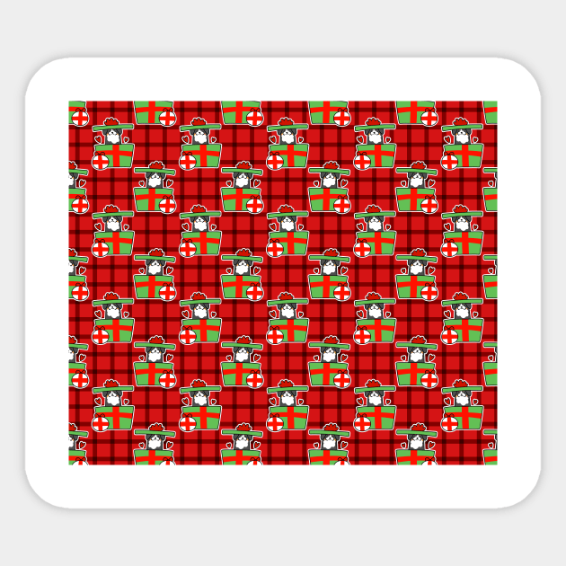 Christmas Gift Bernie Pattern Sticker by saradaboru